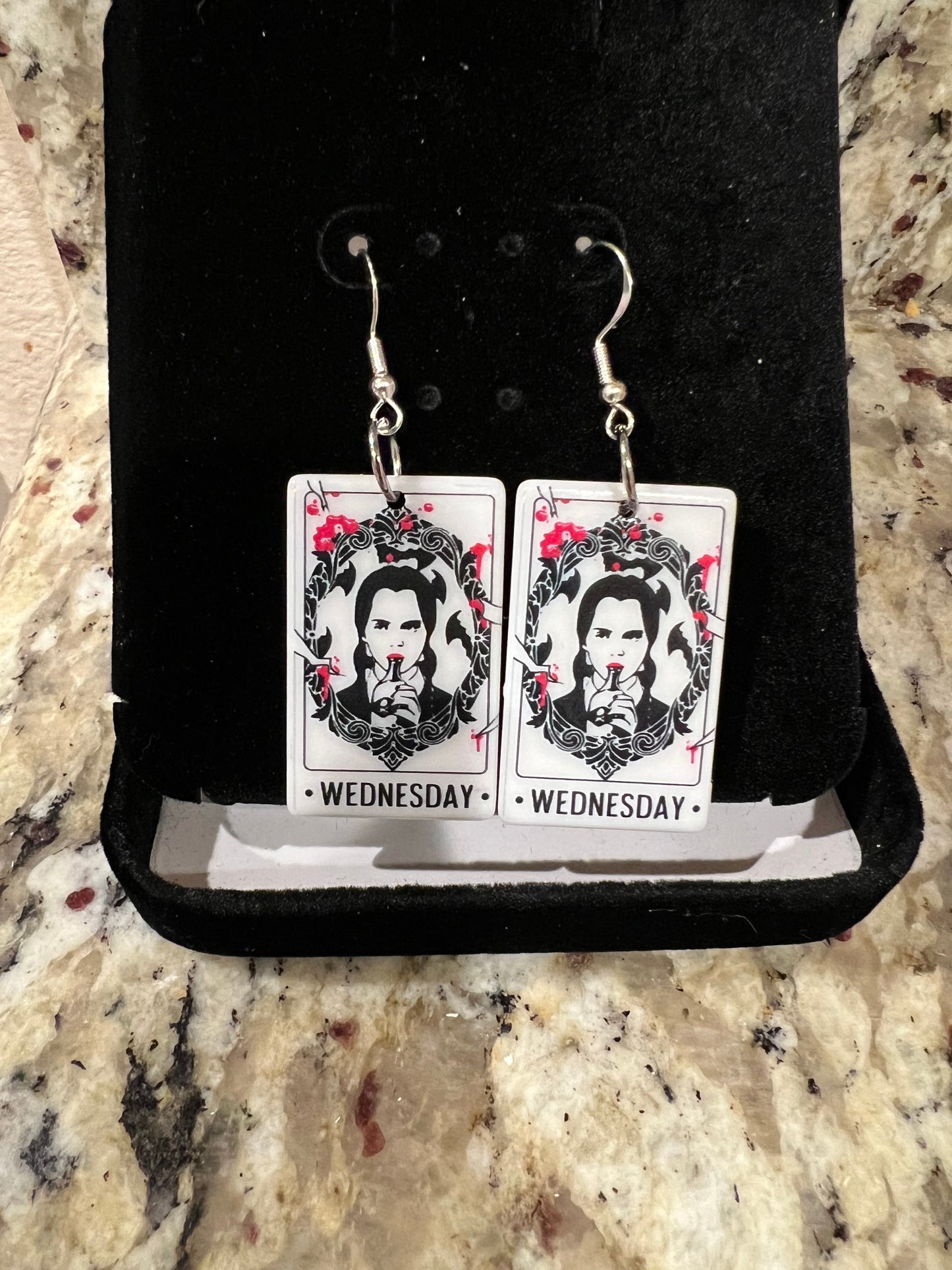 Horror Ladies Tarot Card Inspired Dangle Earrings