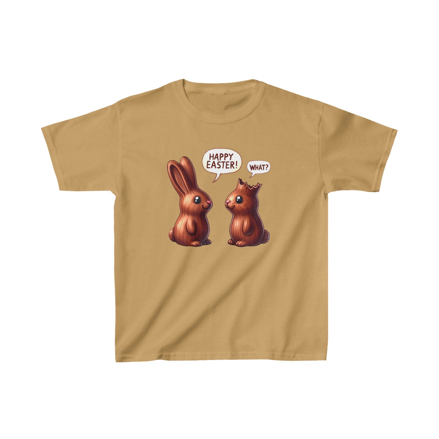 Chocolate Bunny Happy Easter Kids Heavy Cotton™ T-Shirt