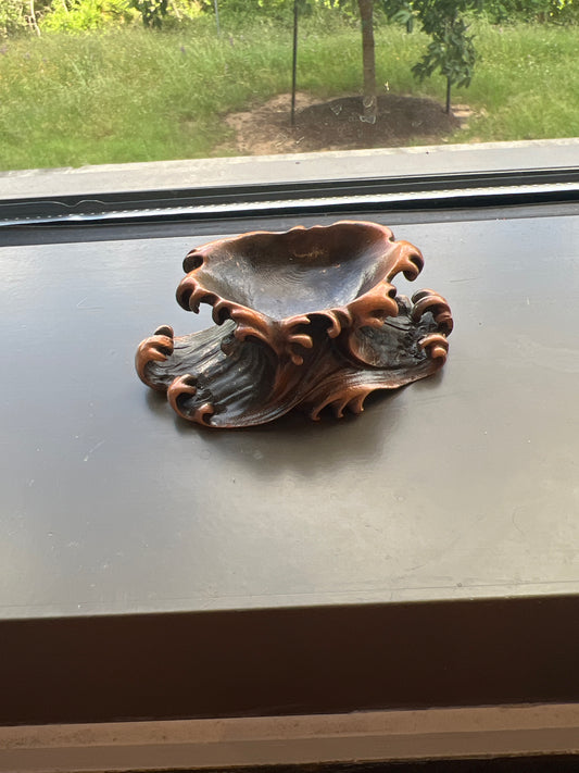 Ocean Wave Sphere Holder - Red Copper color