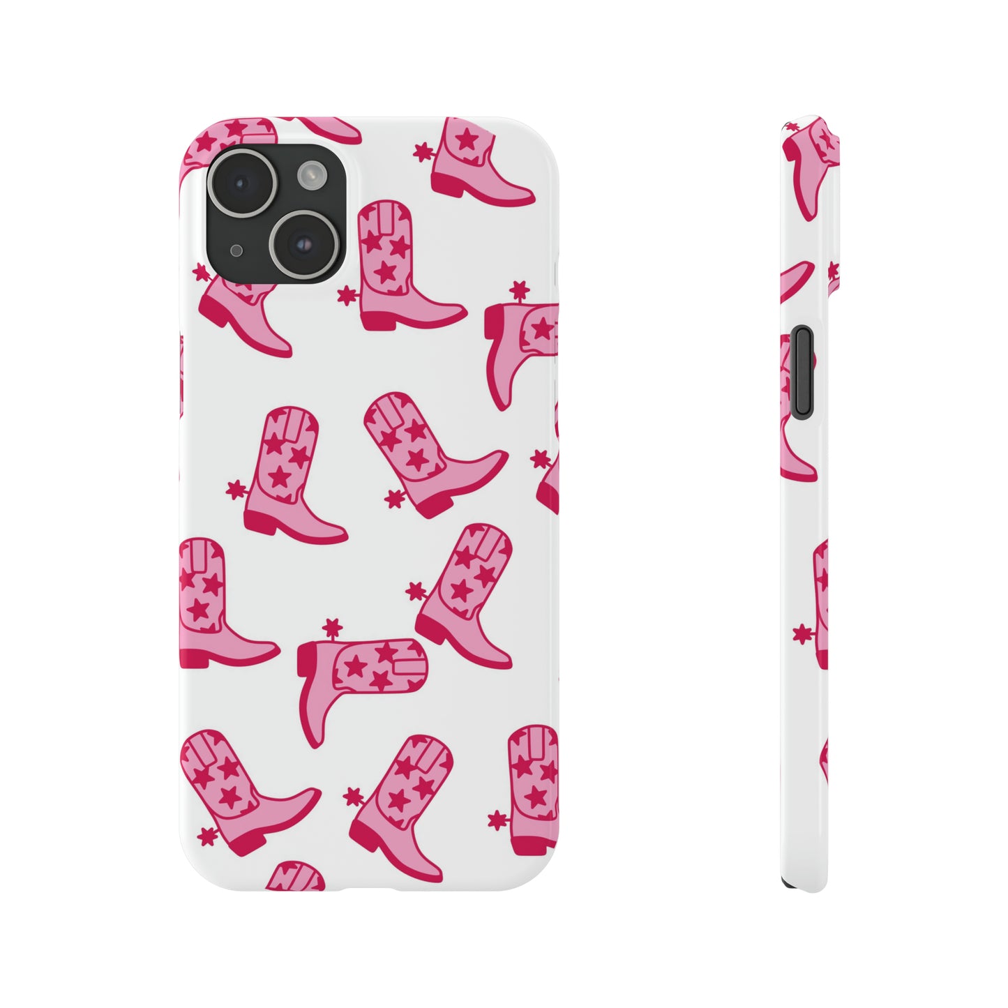 Pink Cowgirl/Cowboy Boots Slim Phone Cases