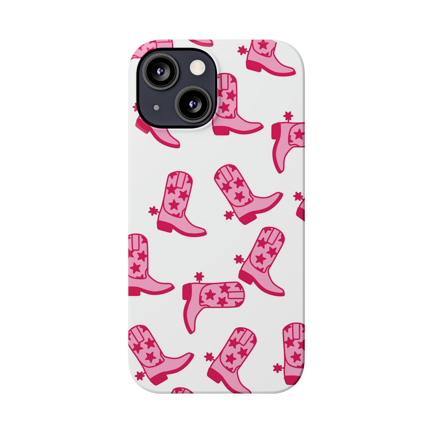 Pink Cowgirl/Cowboy Boots Slim Phone Cases