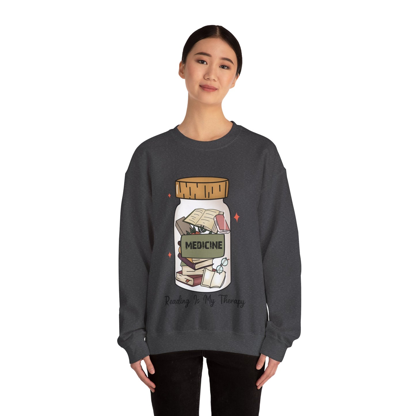 Reading is My Therapy Crewneck Sweatshirt