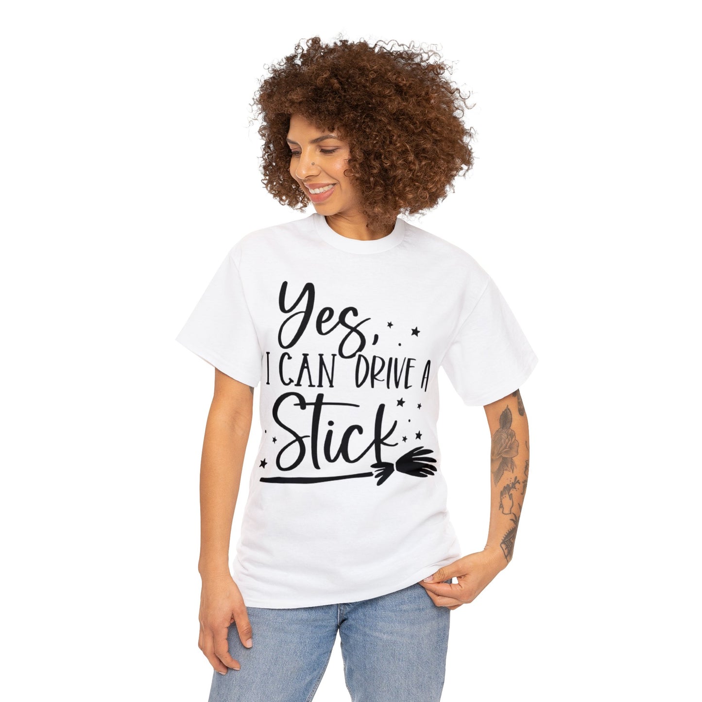 Yes I Can Drive a Stick Witchy T-Shirt