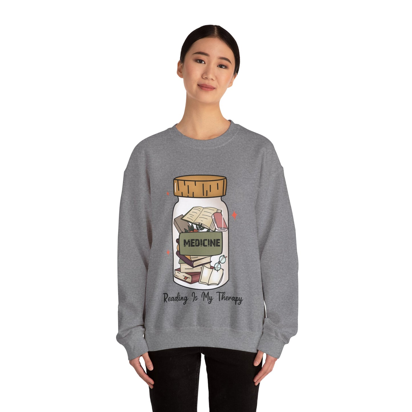 Reading is My Therapy Crewneck Sweatshirt