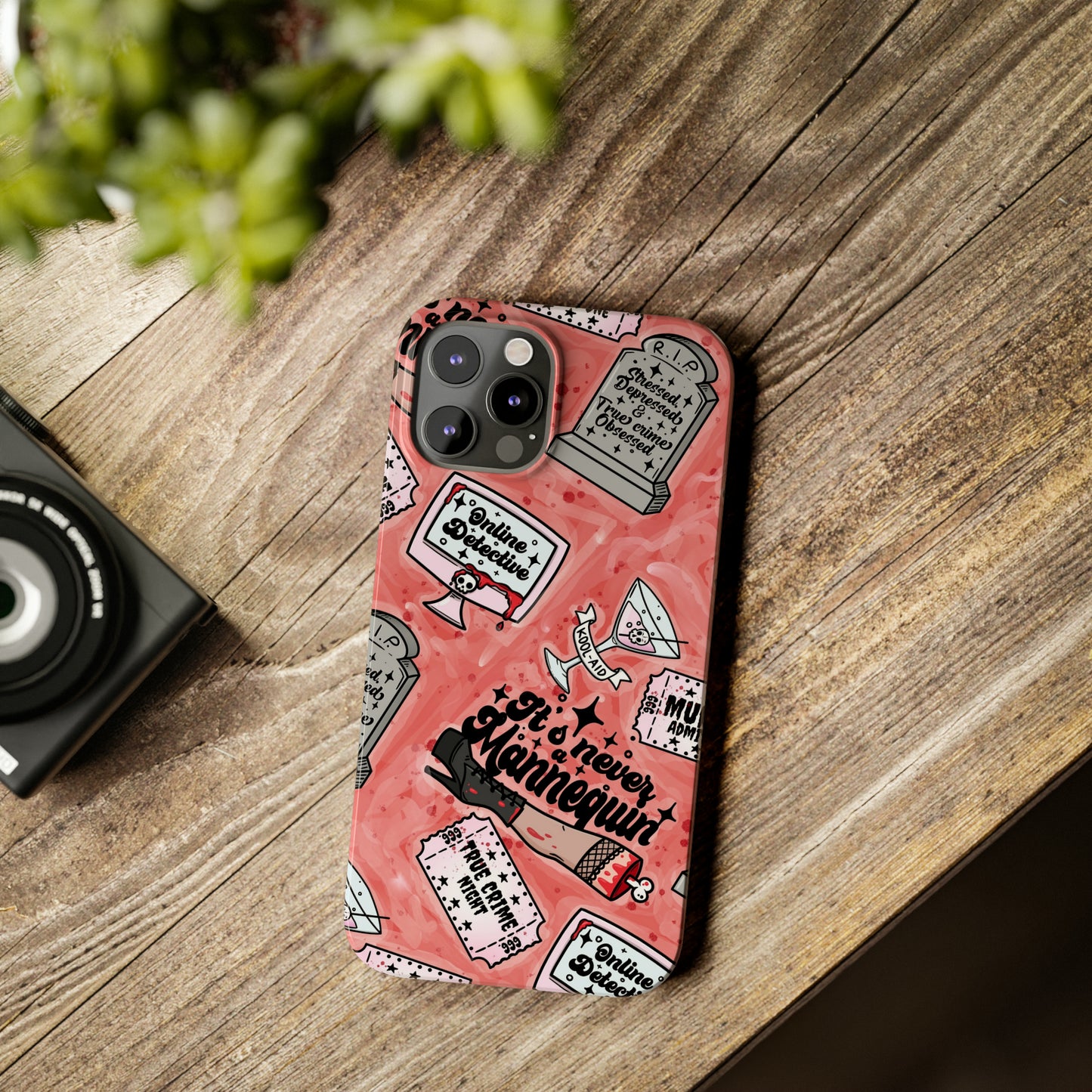 Red True Crime Slim Phone Cases