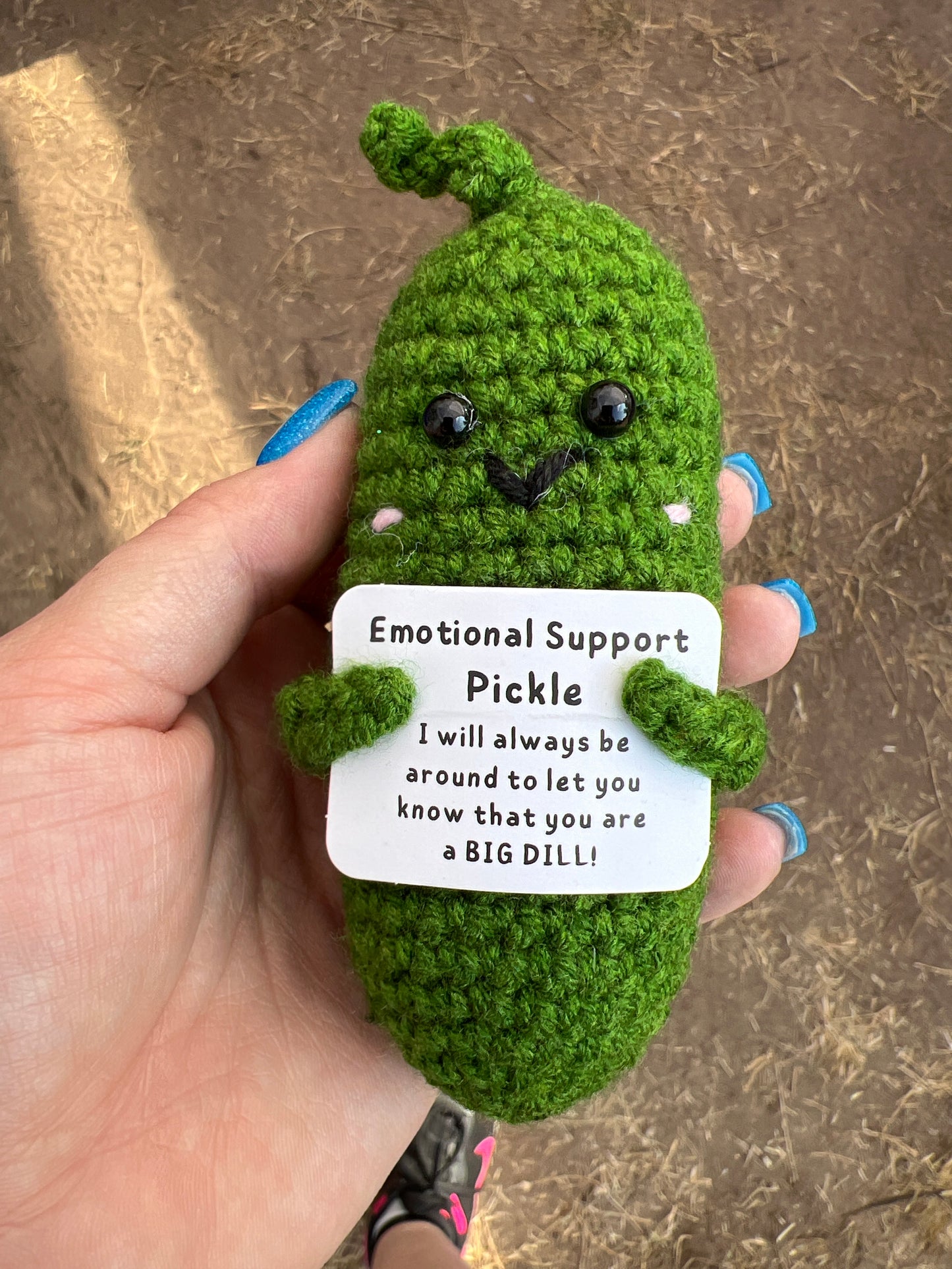 Emotional Support Crochet Pickle