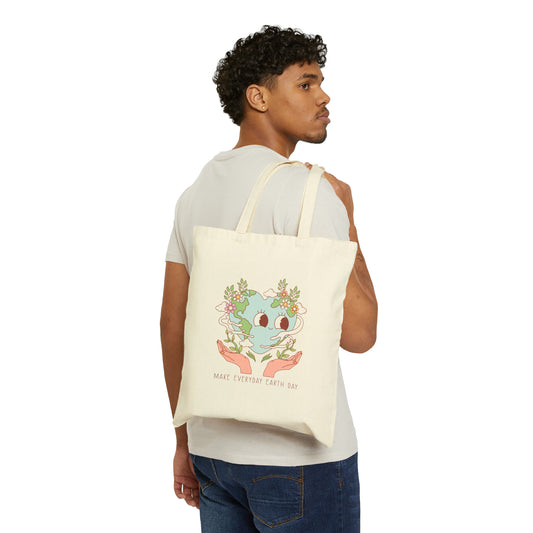 Make Everyday Earth Day Cotton Canvas Tote Bag