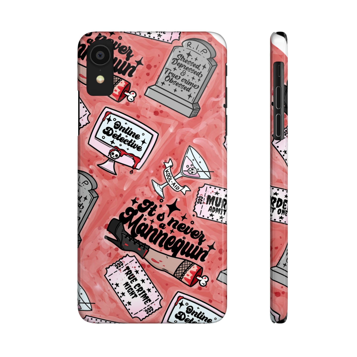 Red True Crime Slim Phone Cases