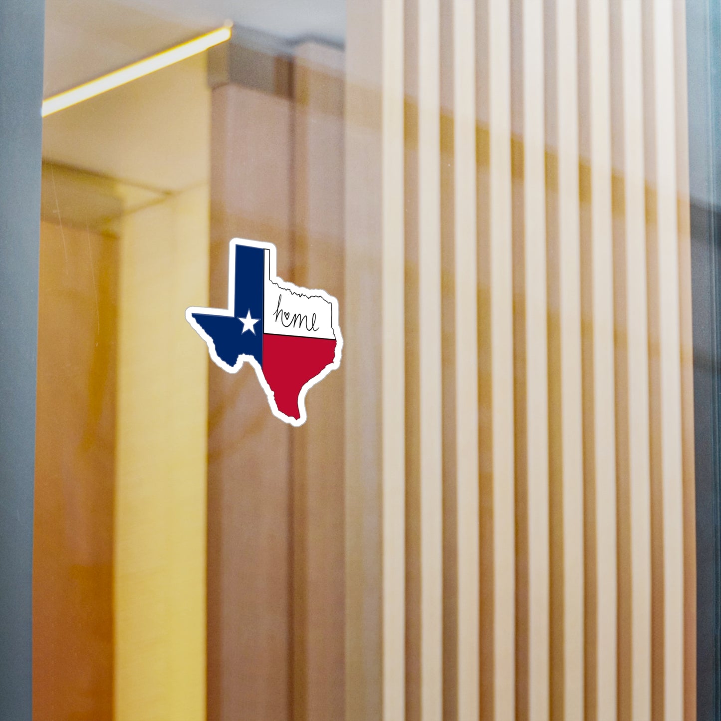 Texas Flag Home Vinyl Sticker