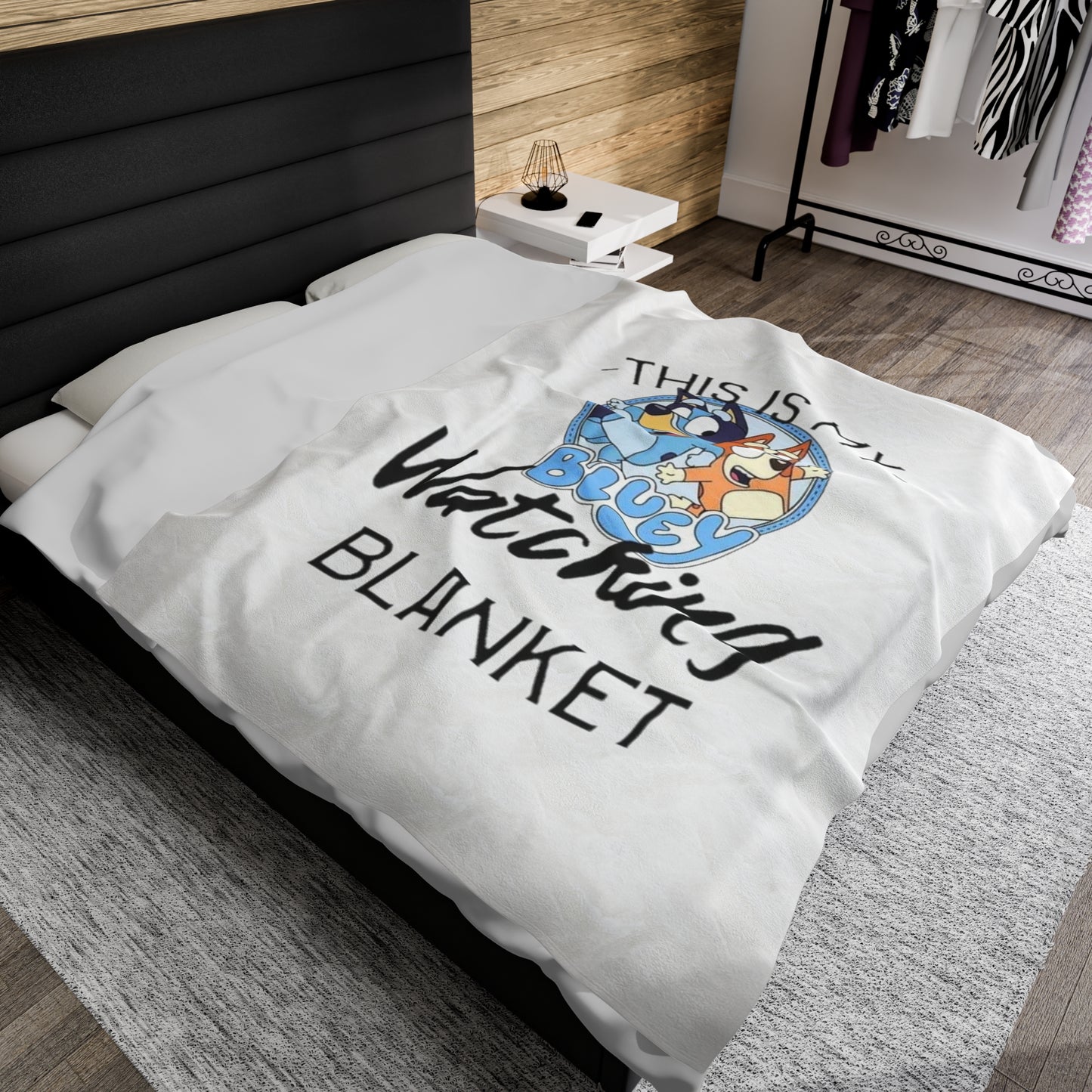 "This is my Bluey Watching Blanket" Velveteen Plush Blanket