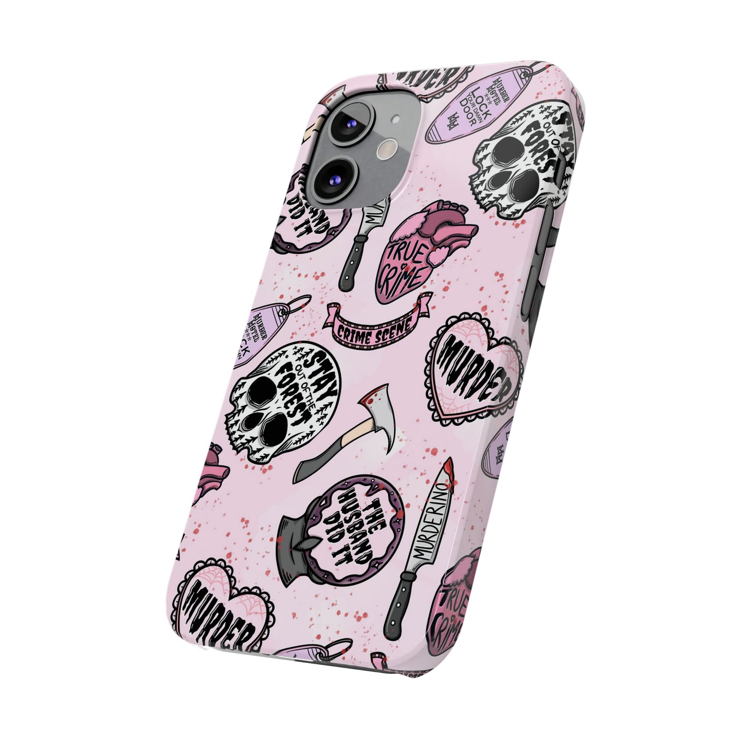 Pink True Crime Slim Phone Cases