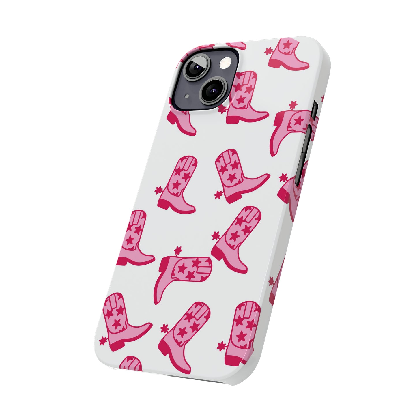 Pink Cowgirl/Cowboy Boots Slim Phone Cases