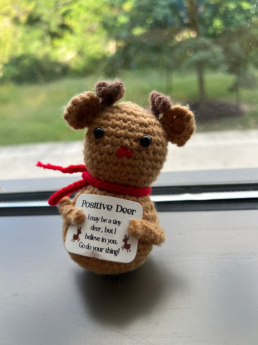 Crochet Positive Deer Reindeer