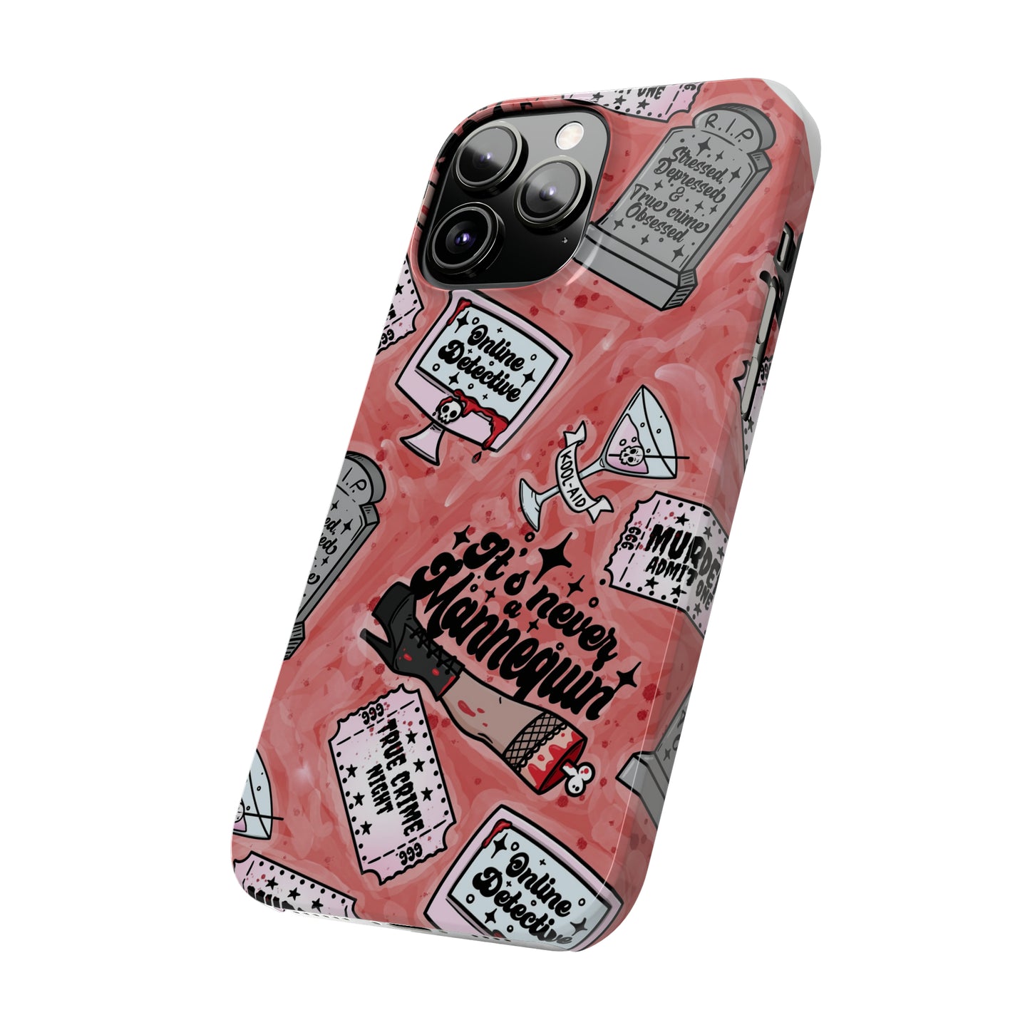 Red True Crime Slim Phone Cases