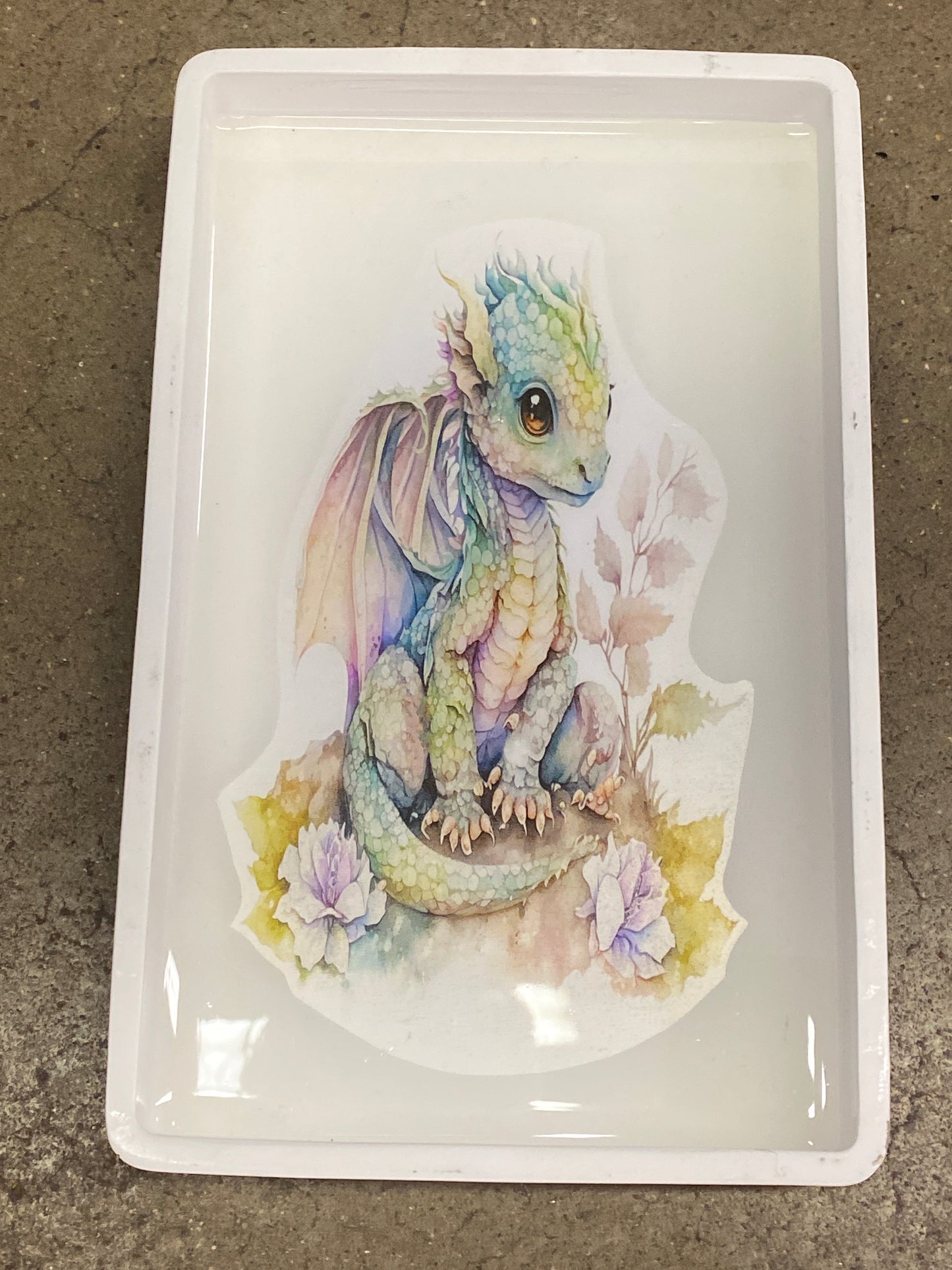 Small Baby Green Dragon Decorative Tray Jewelry Tray Rolling Tray Bathroom Tray