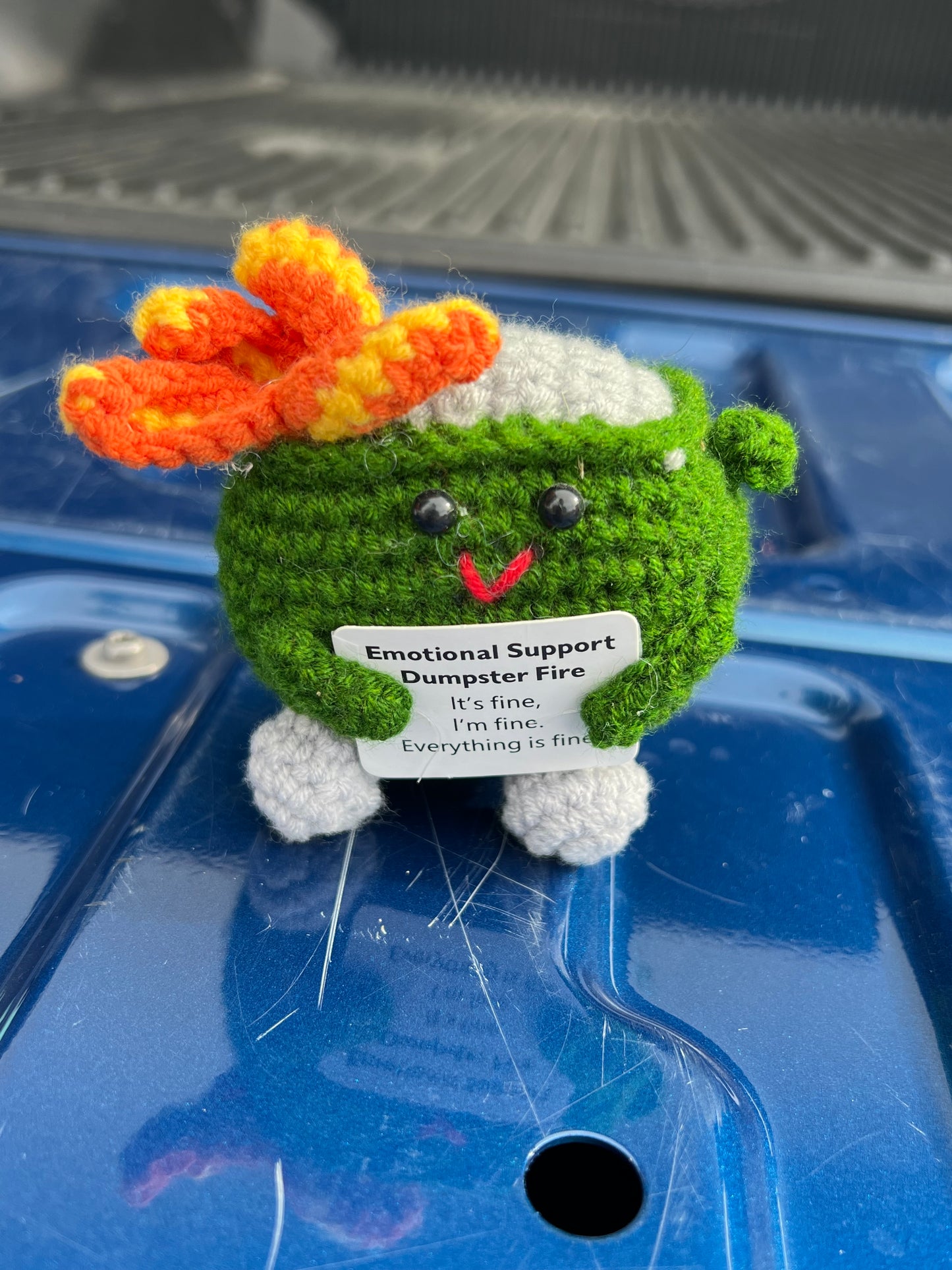 Emotional Support Crochet Dumpster Fire