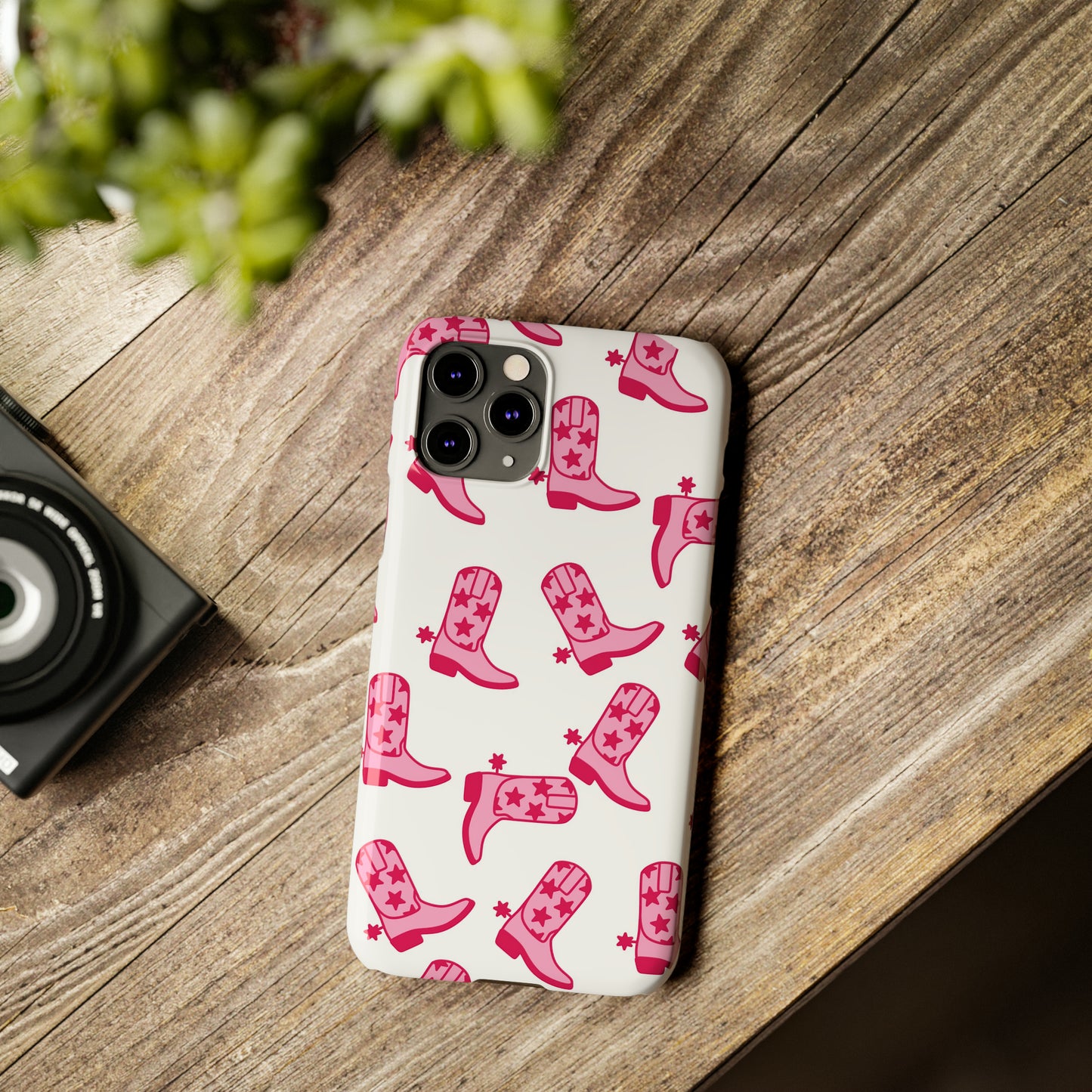 Pink Cowgirl/Cowboy Boots Slim Phone Cases