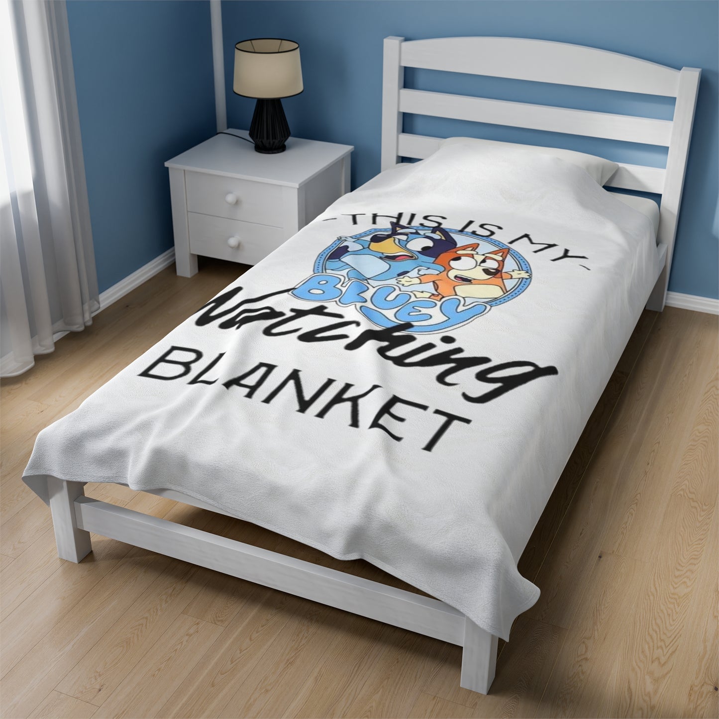 "This is my Bluey Watching Blanket" Velveteen Plush Blanket