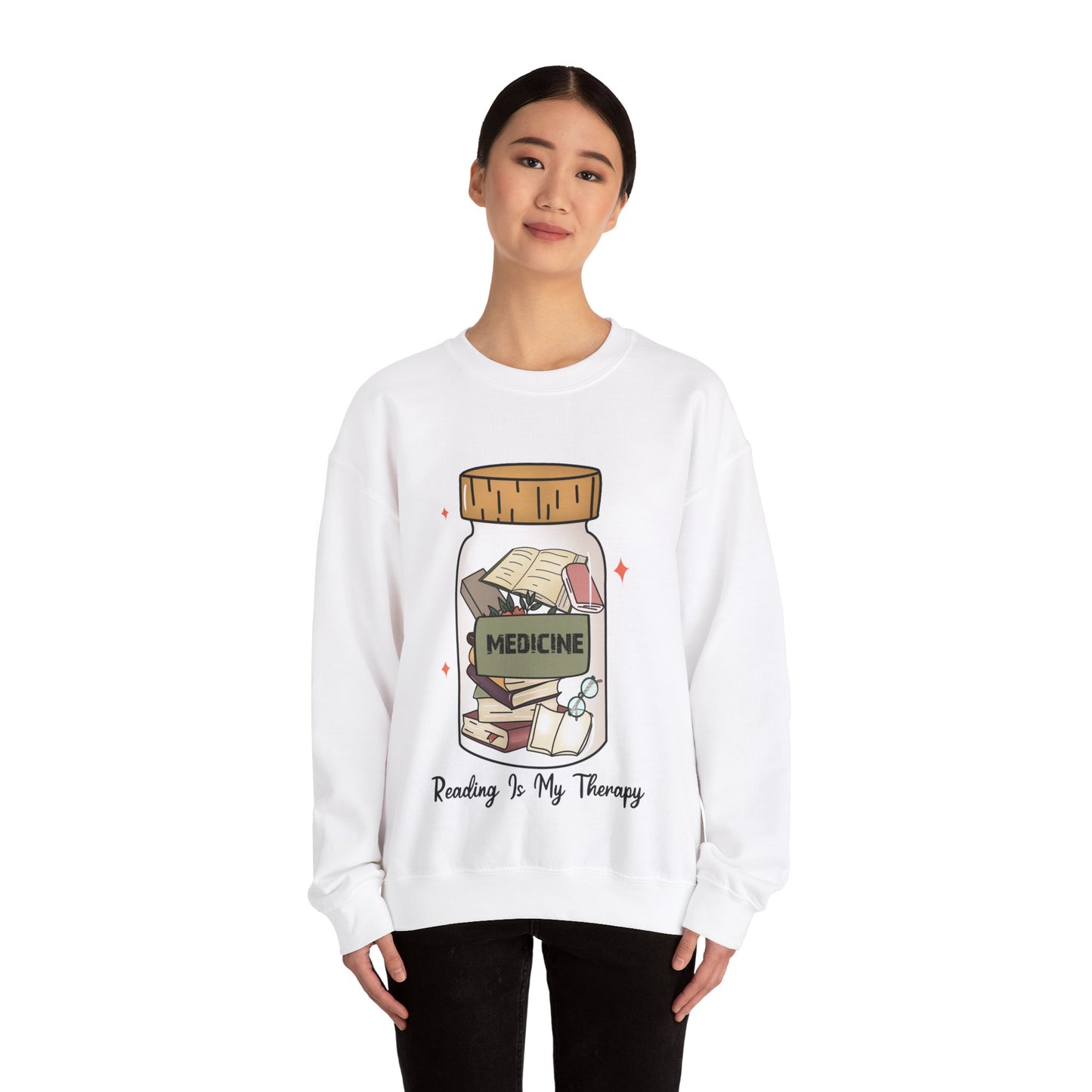 Reading is My Therapy Crewneck Sweatshirt