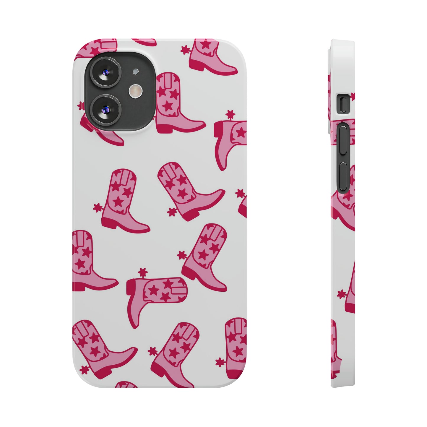 Pink Cowgirl/Cowboy Boots Slim Phone Cases