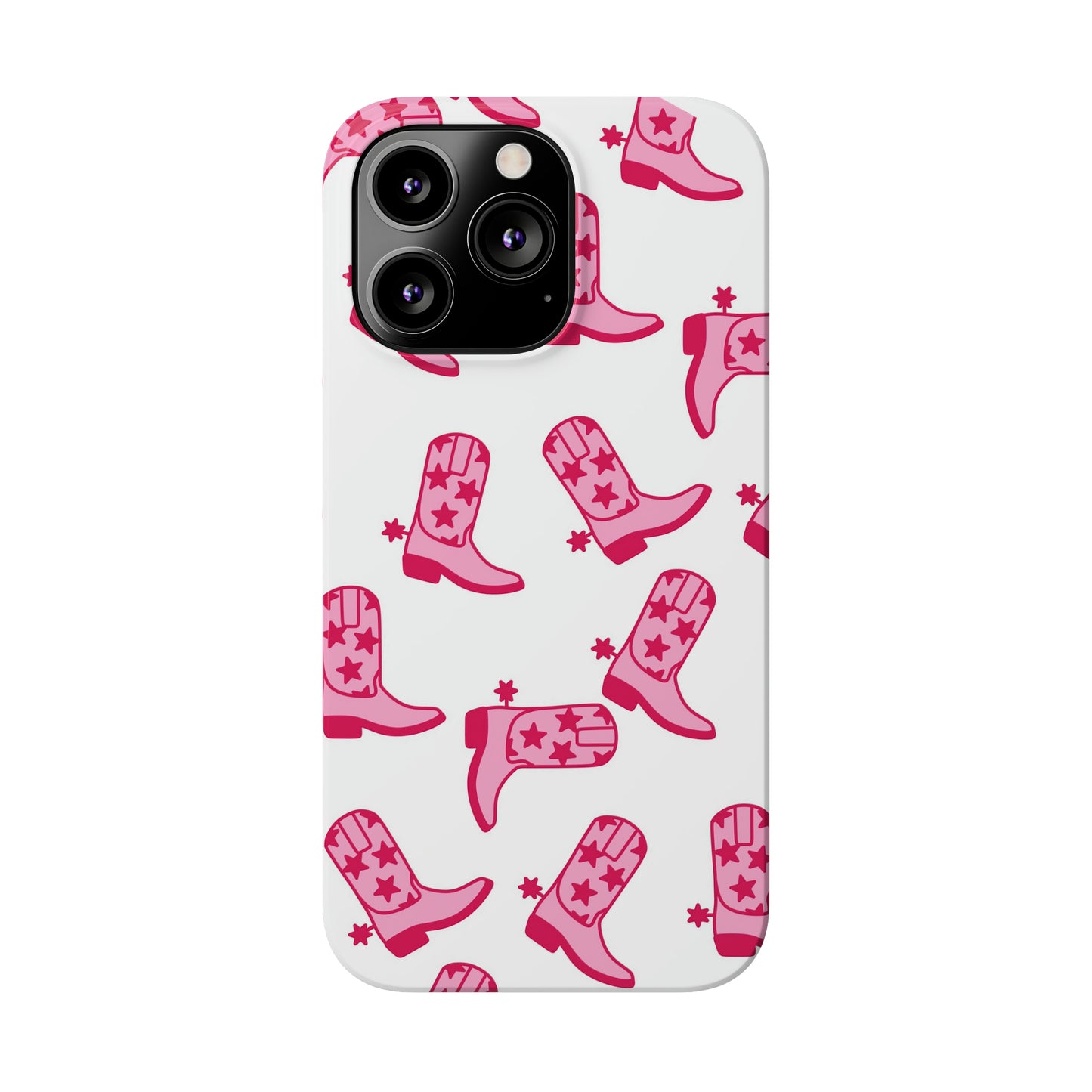 Pink Cowgirl/Cowboy Boots Slim Phone Cases