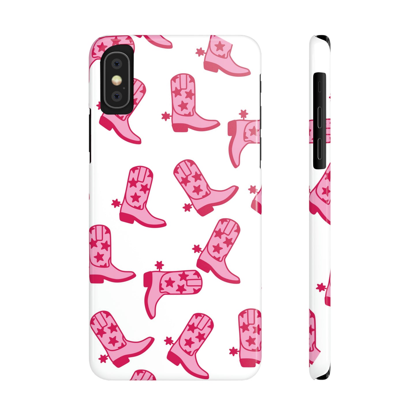 Pink Cowgirl/Cowboy Boots Slim Phone Cases