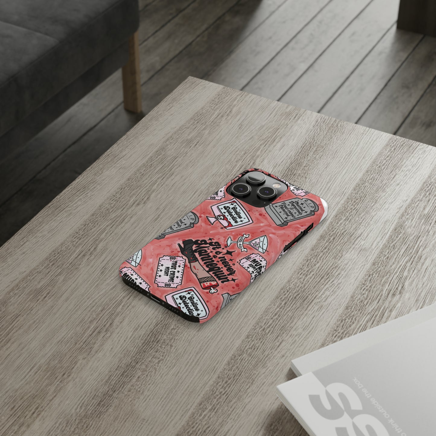 Red True Crime Slim Phone Cases