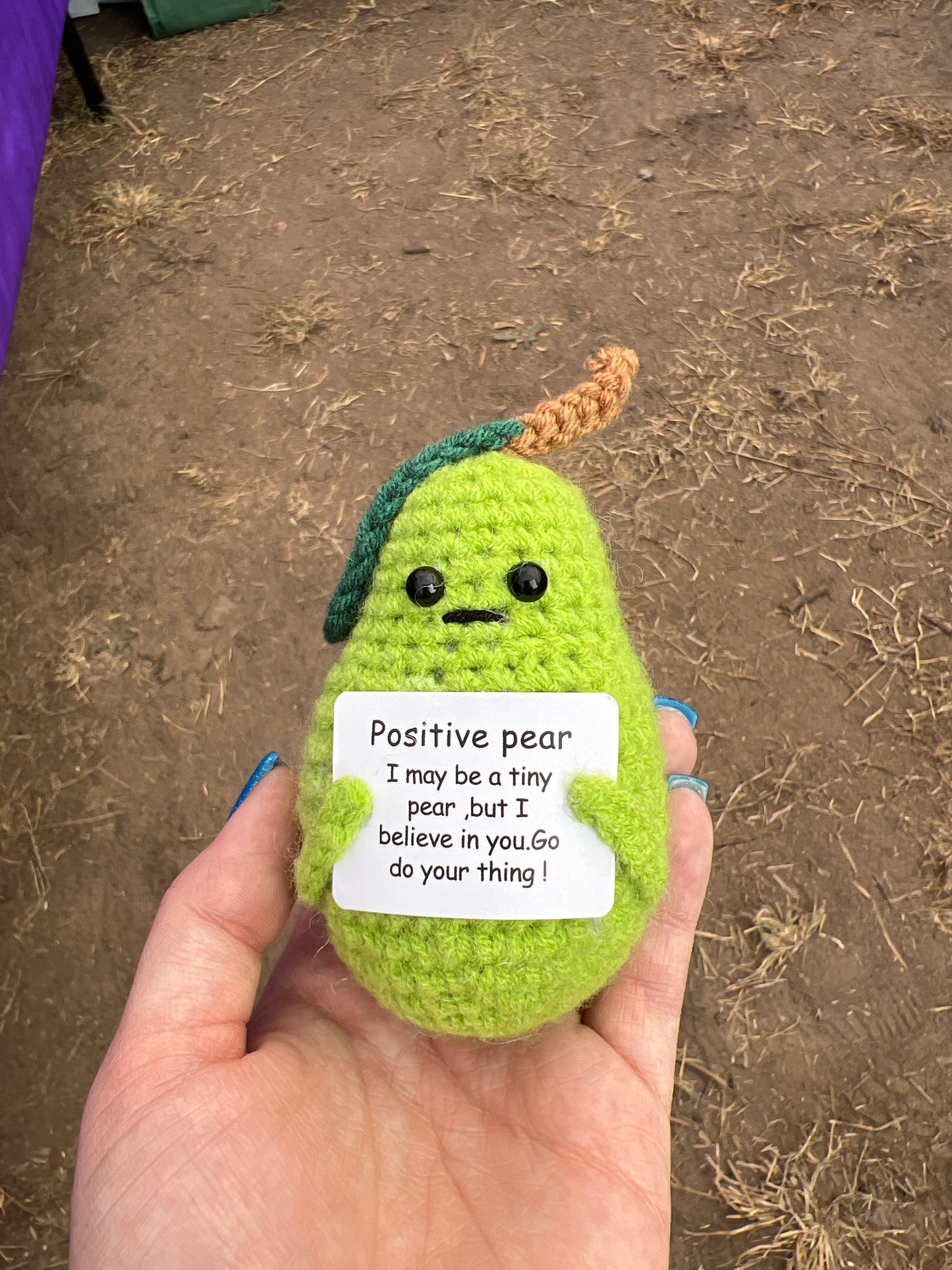 Positive Pear Crochet Plushie