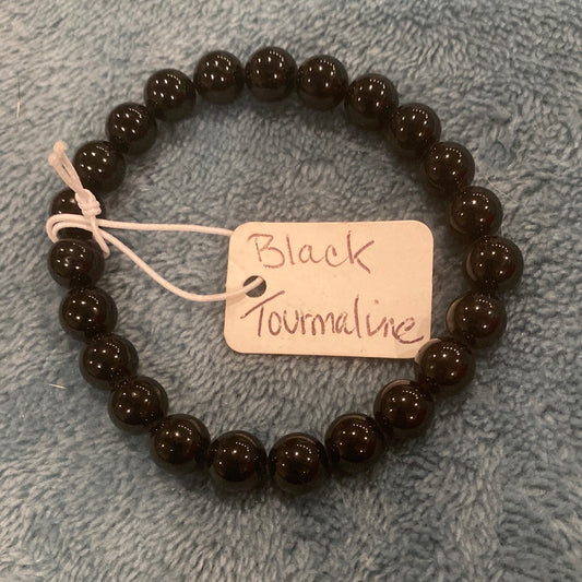 Black Tourmaline 8mm Bead Bracelet