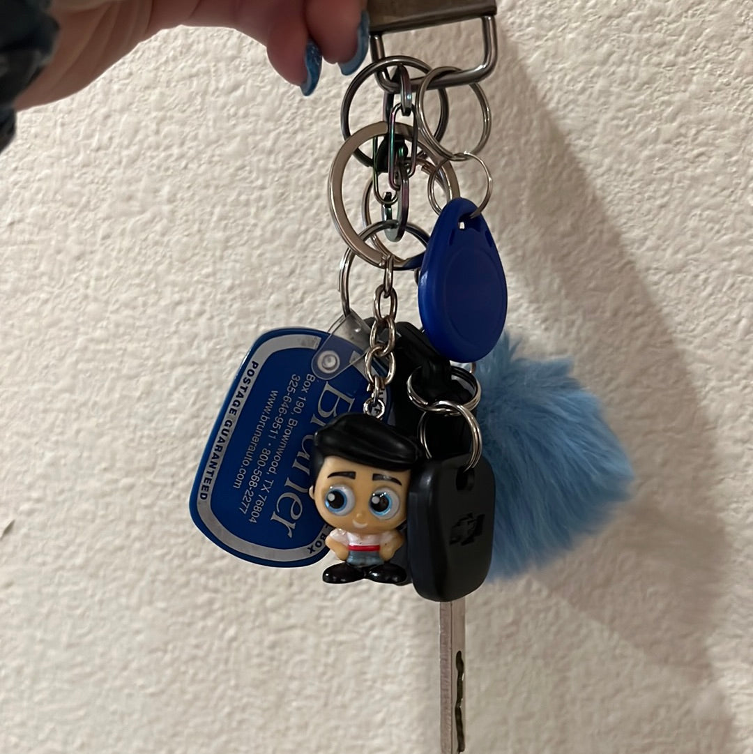 Recycled Toy Keychains/Backpack Pull