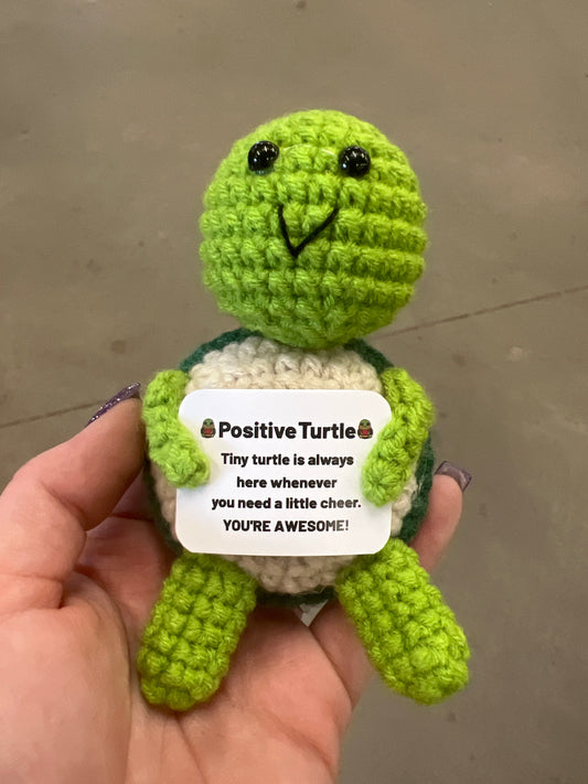 Positive Turtle Crochet Plushie