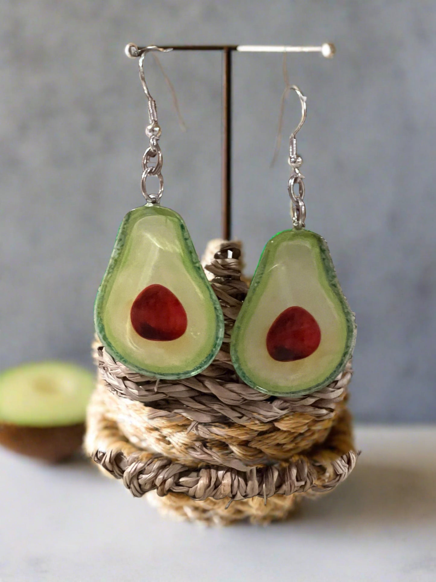 Avocado Sterling Silver Earrings