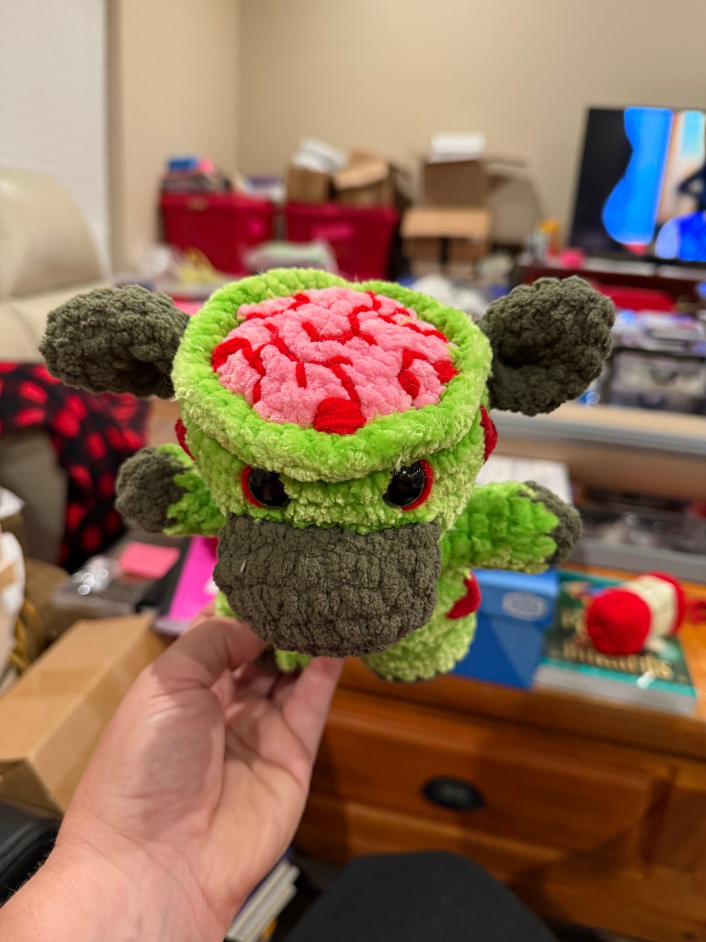 Zombie Cow Crochet Plushie