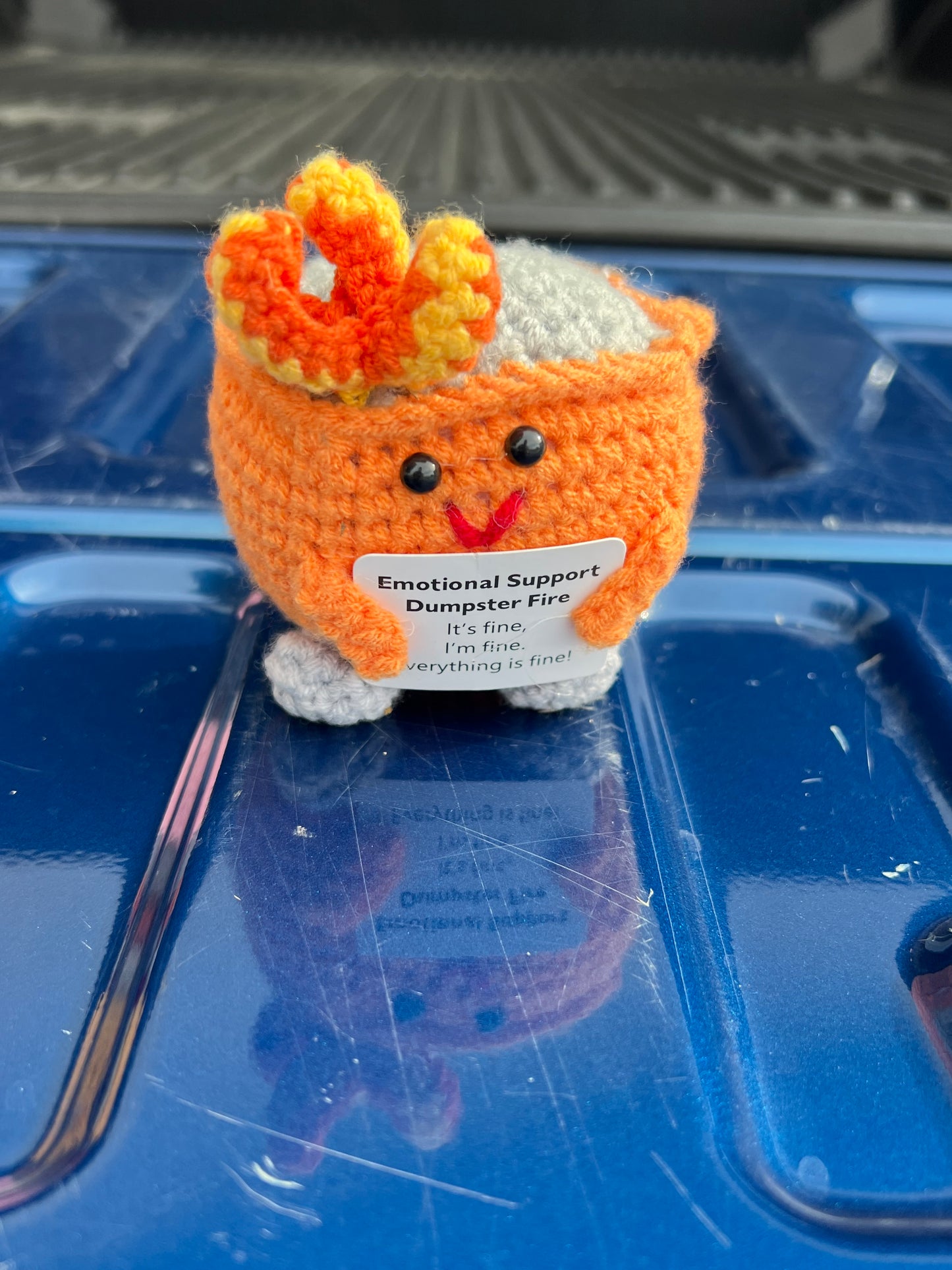 Emotional Support Crochet Dumpster Fire