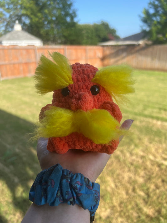 Angry Orange Enviromentalist Crochet Plushie