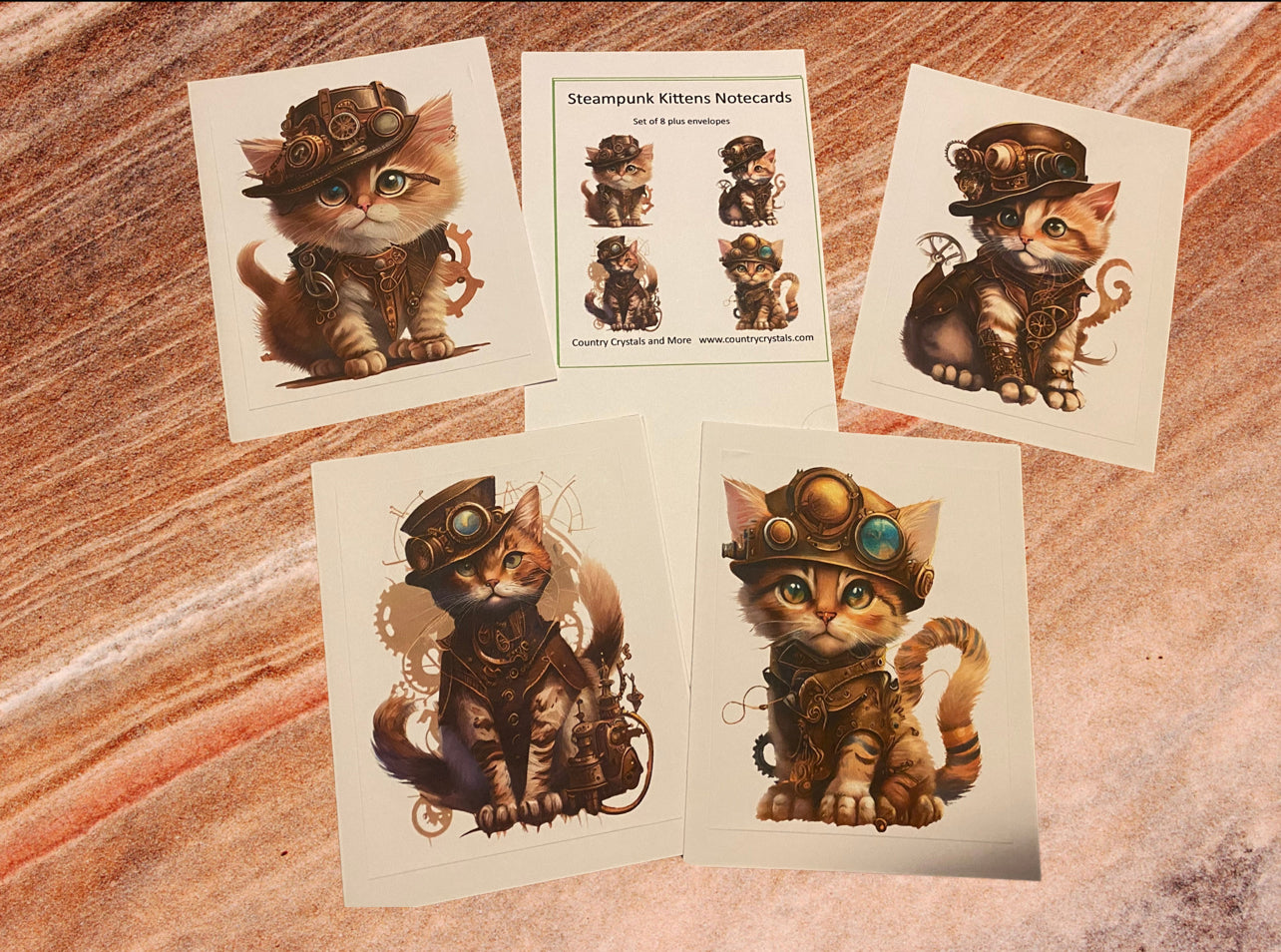 Steampunk Kittens Spiral Bound 80 page Blank Page Journal Sketch Book - 4 designs to choose