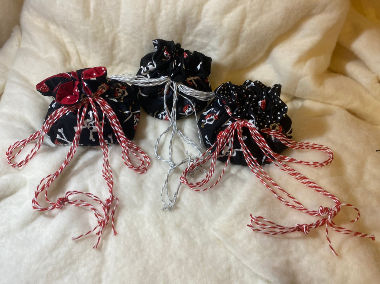 Handmade Drawstring Bags for Crystals, Jewelry, & Dice