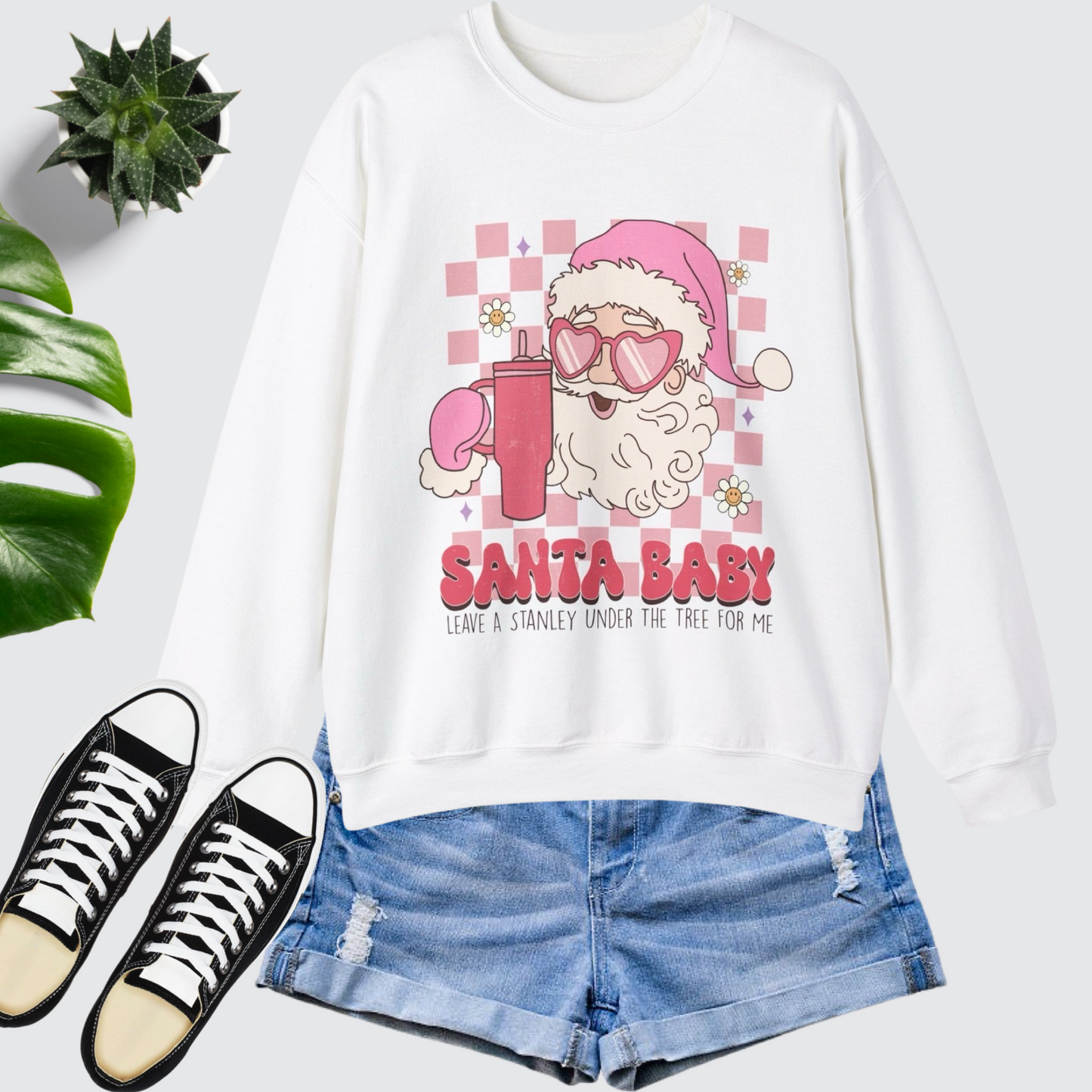 Santa Baby Leave a Stanley for Me Crewneck Sweatshirt