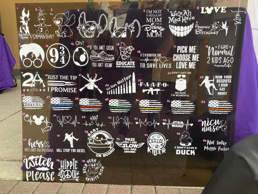 Decal Board Decals