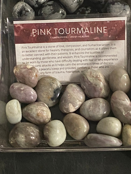 Pink Tourmaline Tumbles