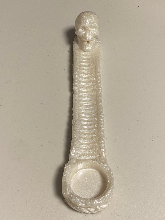 Skull Stick Incense Holder Handmade Resin