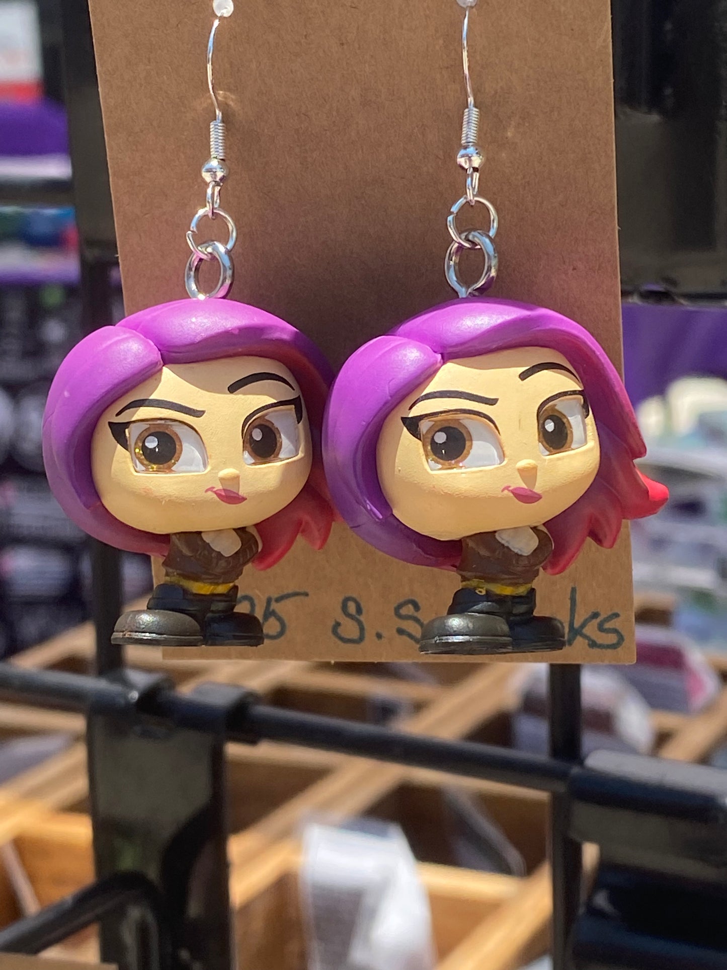 Recycled Toy Earrings