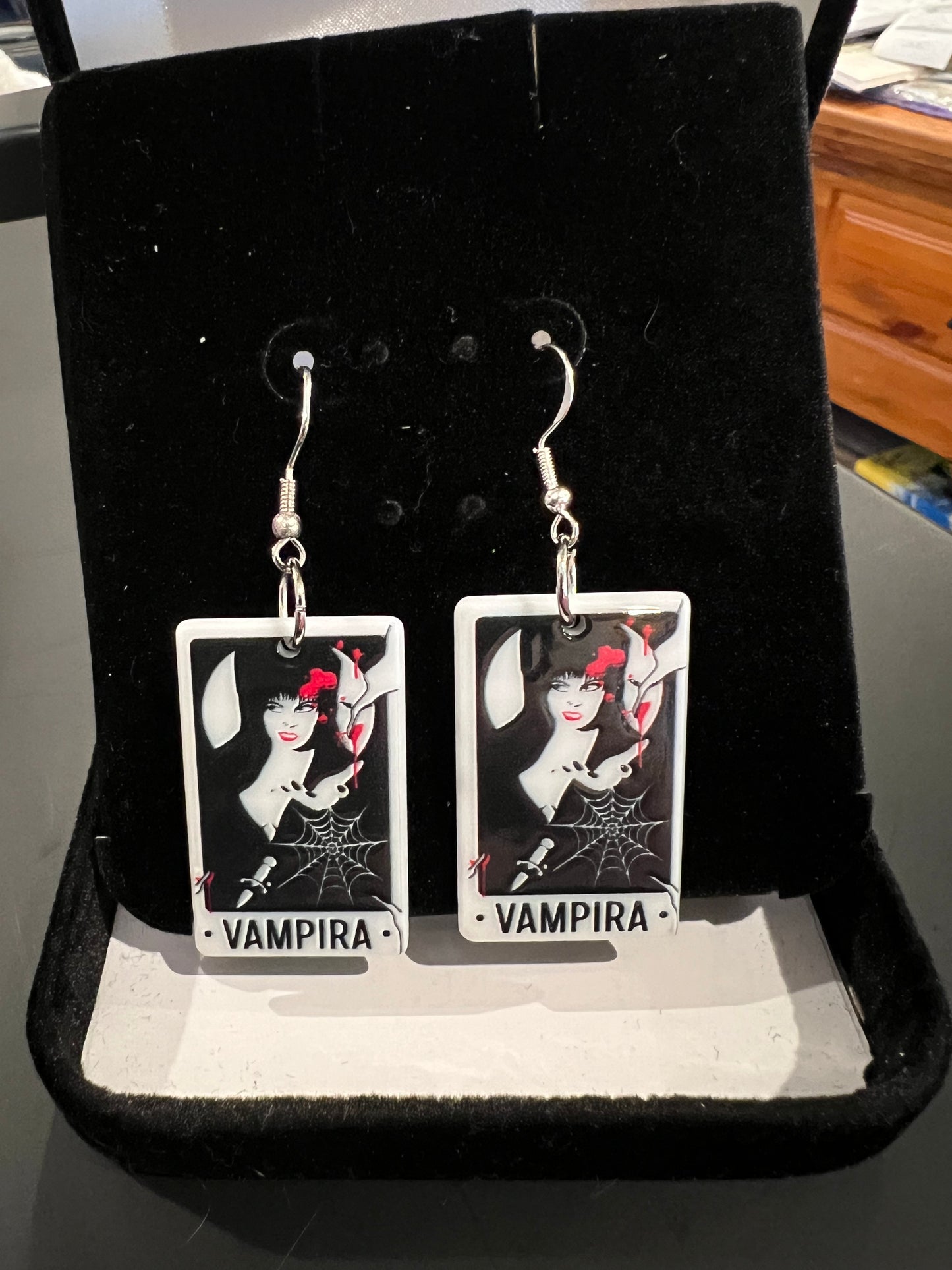 Horror Ladies Tarot Card Inspired Dangle Earrings