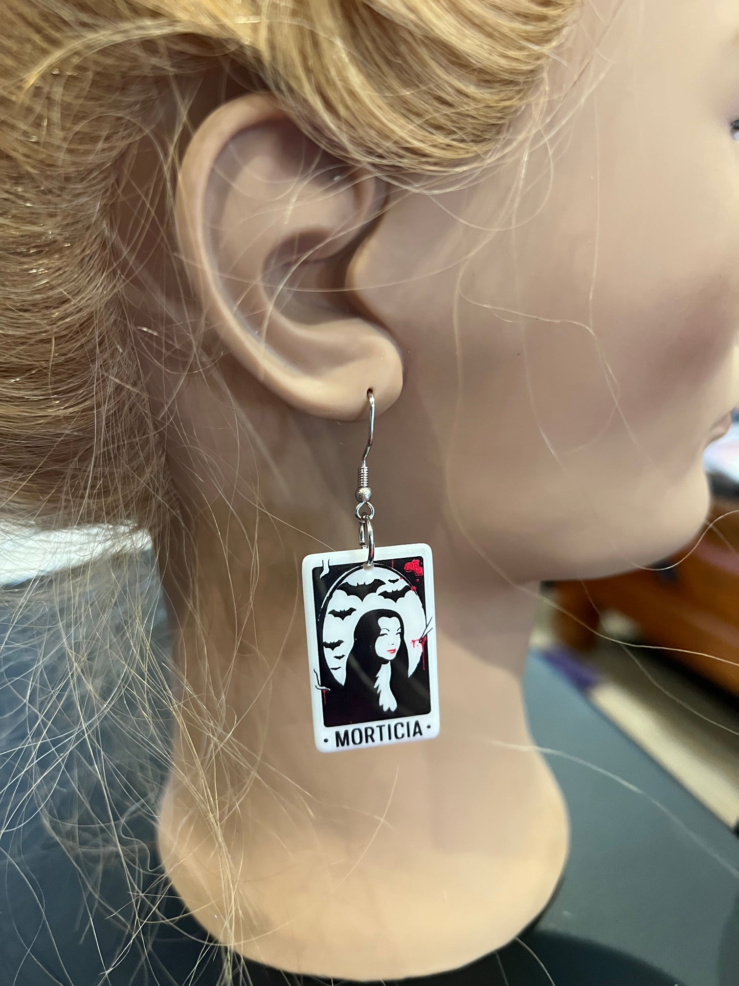 Horror Ladies Tarot Card Inspired Dangle Earrings