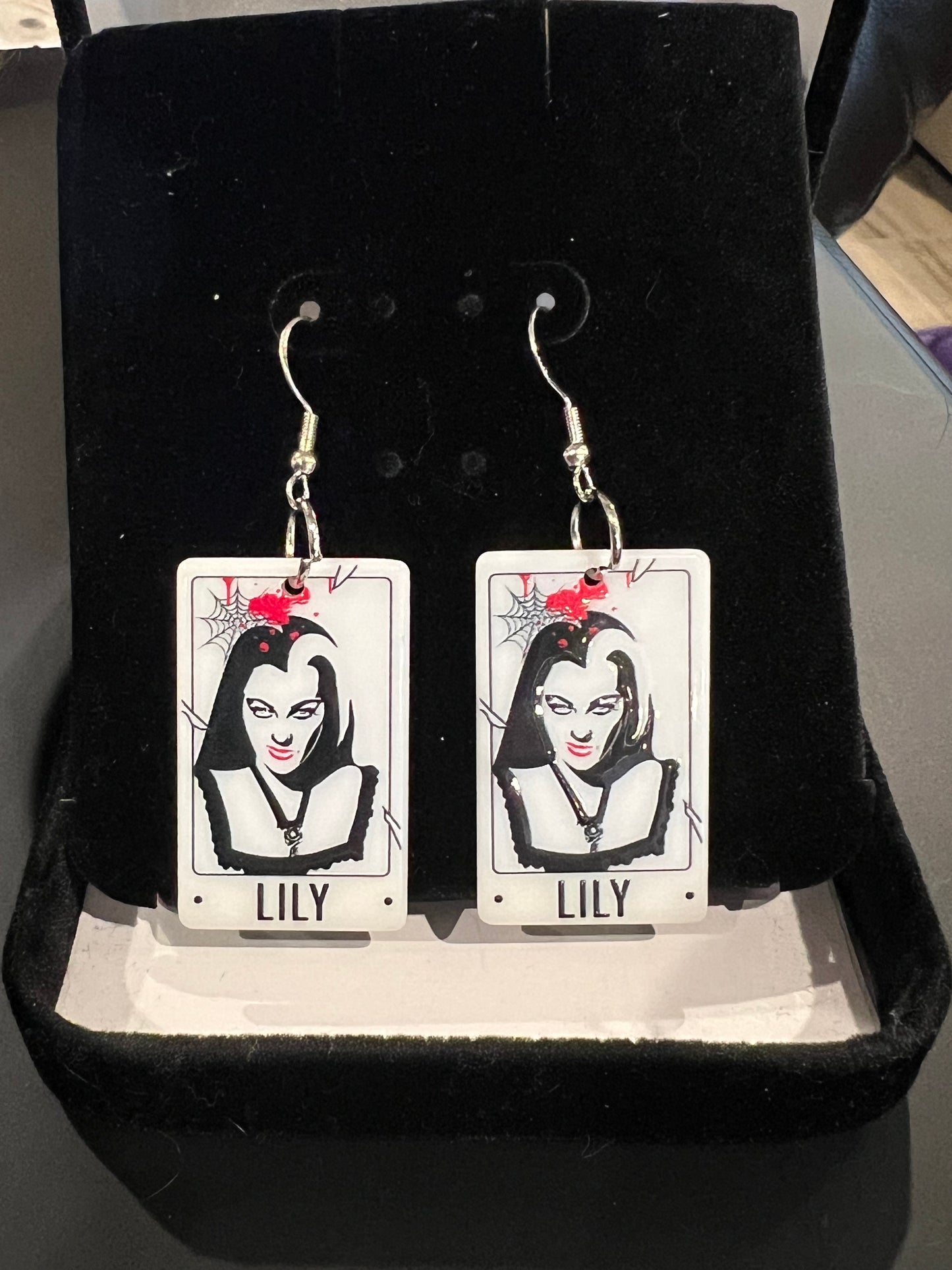 Horror Ladies Tarot Card Inspired Dangle Earrings