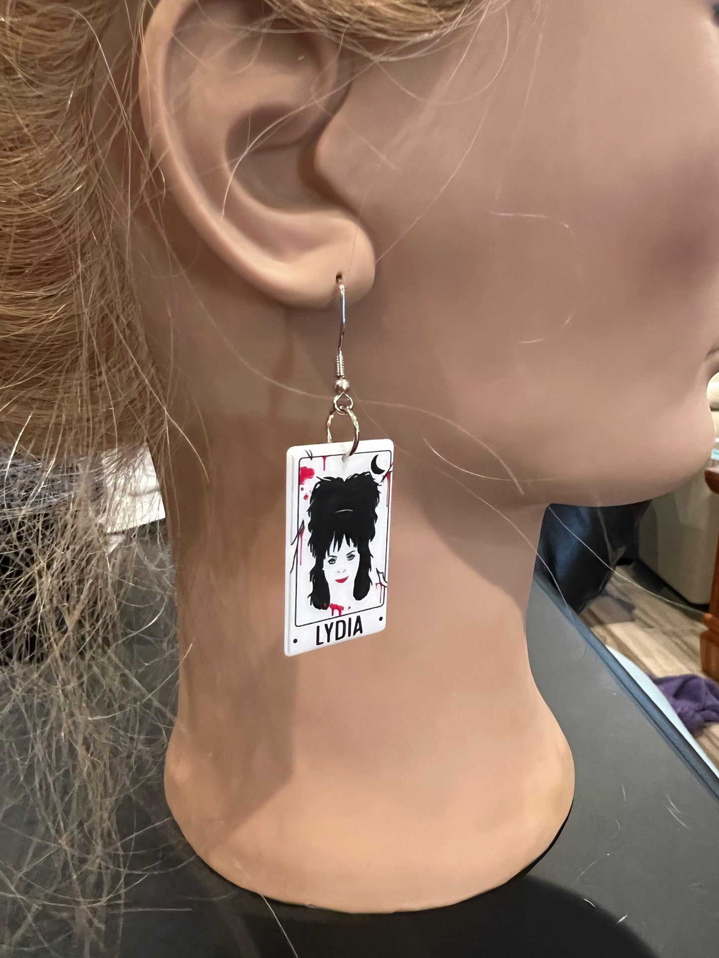 Horror Ladies Tarot Card Inspired Dangle Earrings