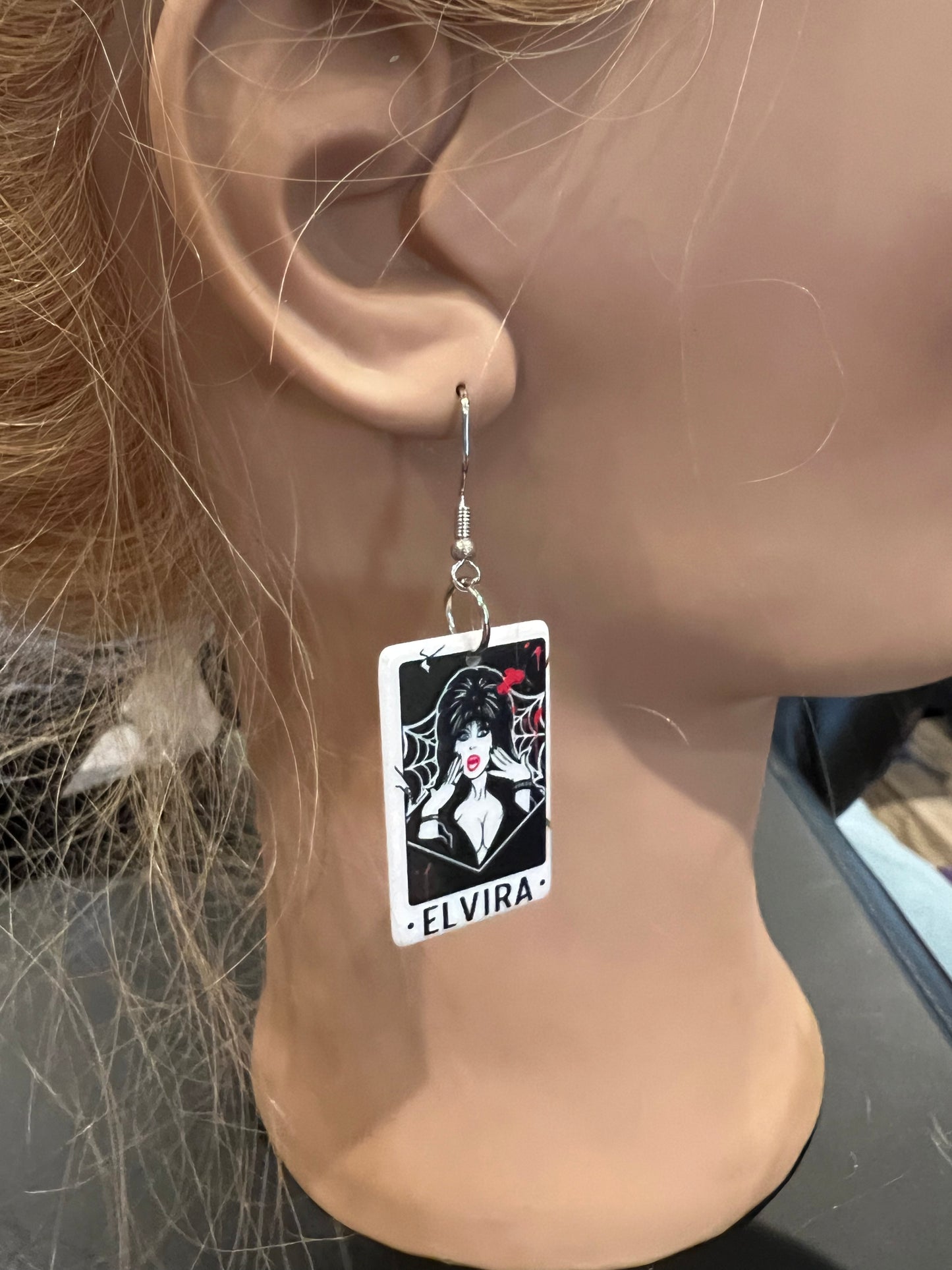 Horror Ladies Tarot Card Inspired Dangle Earrings