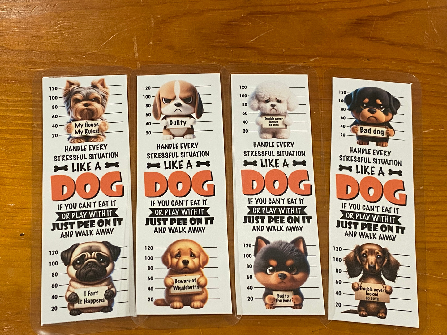 Funny Naughty Dog Laminated Bookmark