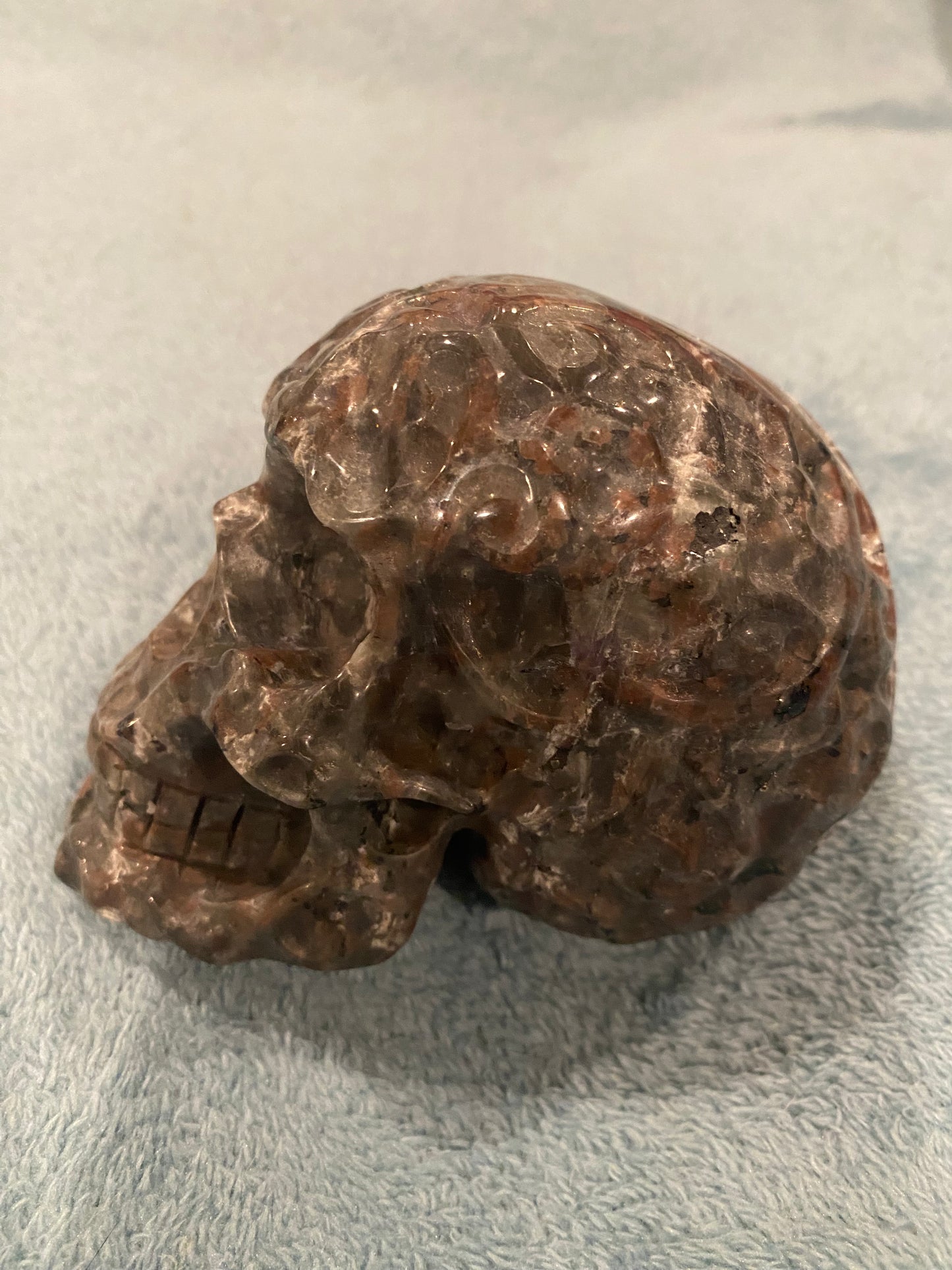 Yooperlite Large Skull Carving - 3.5”x2.75”