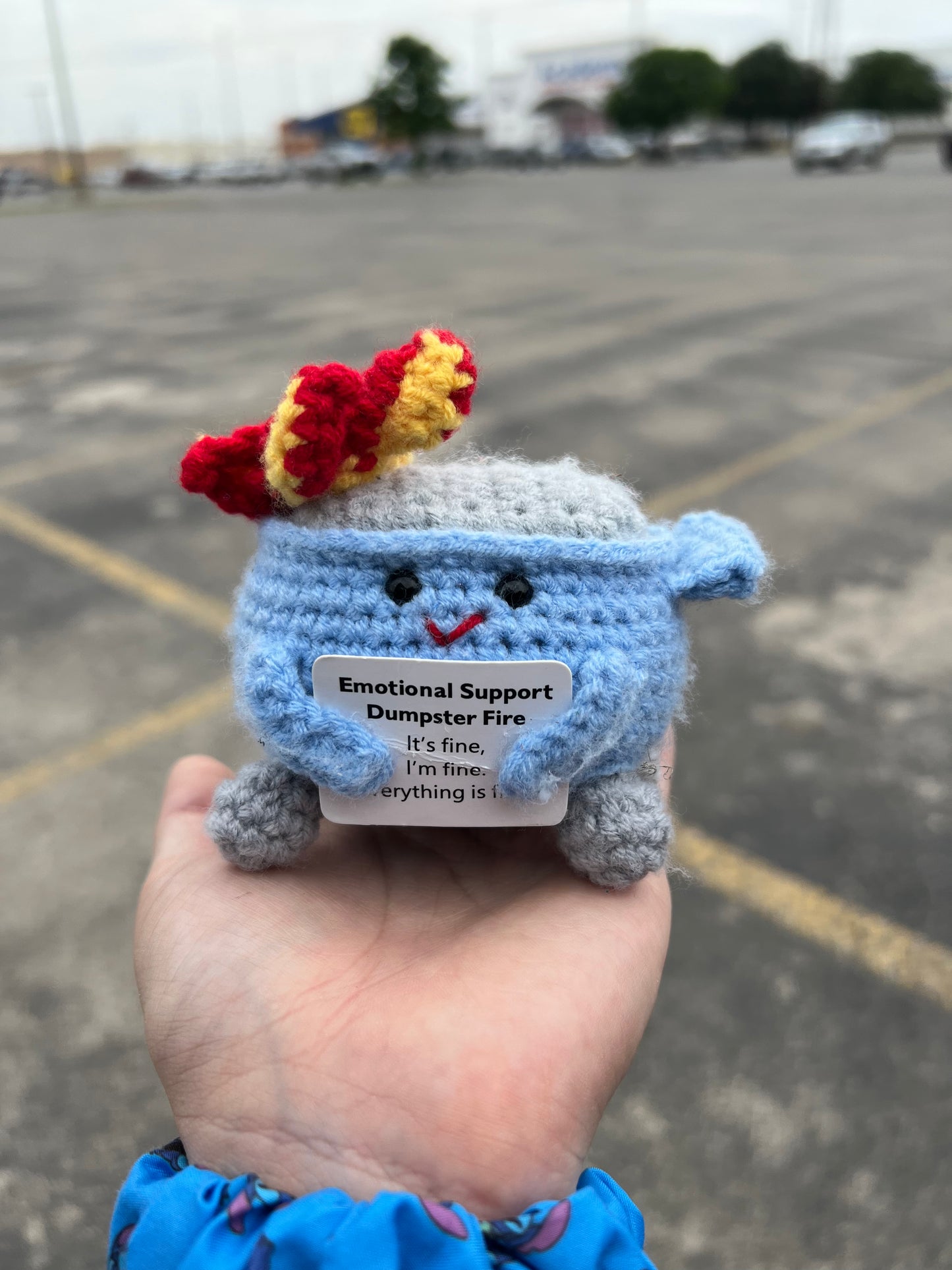 Emotional Support Crochet Dumpster Fire